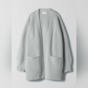 Wilfred Aritzia Unwind Open Front Merino Wool Cardigan Size Large Oversized